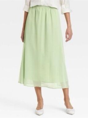 NWT Light Sage Green Maxi Skirt